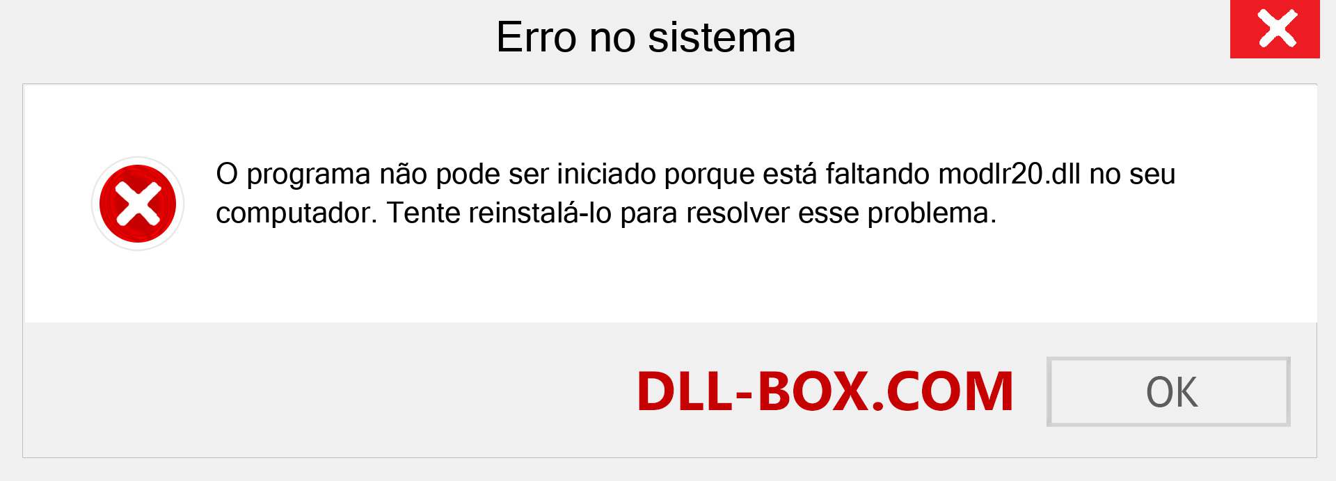 Arquivo modlr20.dll ausente ?. Download para Windows 7, 8, 10 - Correção de erro ausente modlr20 dll no Windows, fotos, imagens